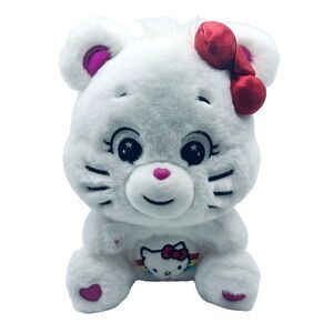 Sanrio x Care Bears Collab Hello Kitty as Cheer Bear White w Multi Color Plush